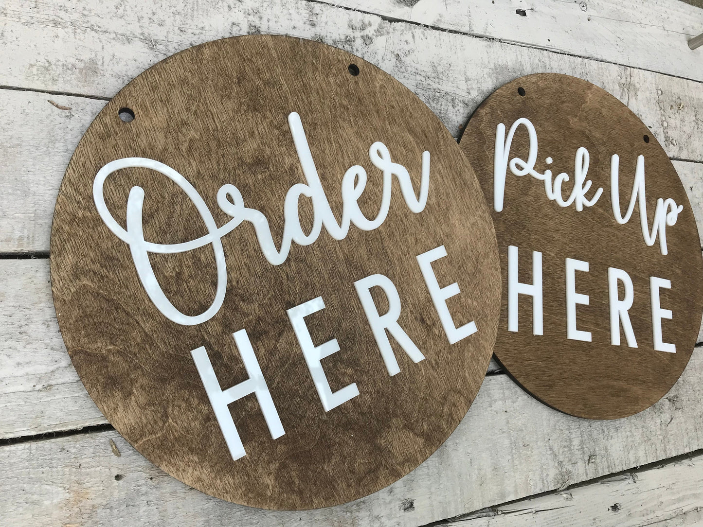 Pay Here Business Counter Sign | Custom Coffee Shop Restaurant Bakery Ice Cream Stand | Brewery Cafe Decor Signs | Rustic Modern Display