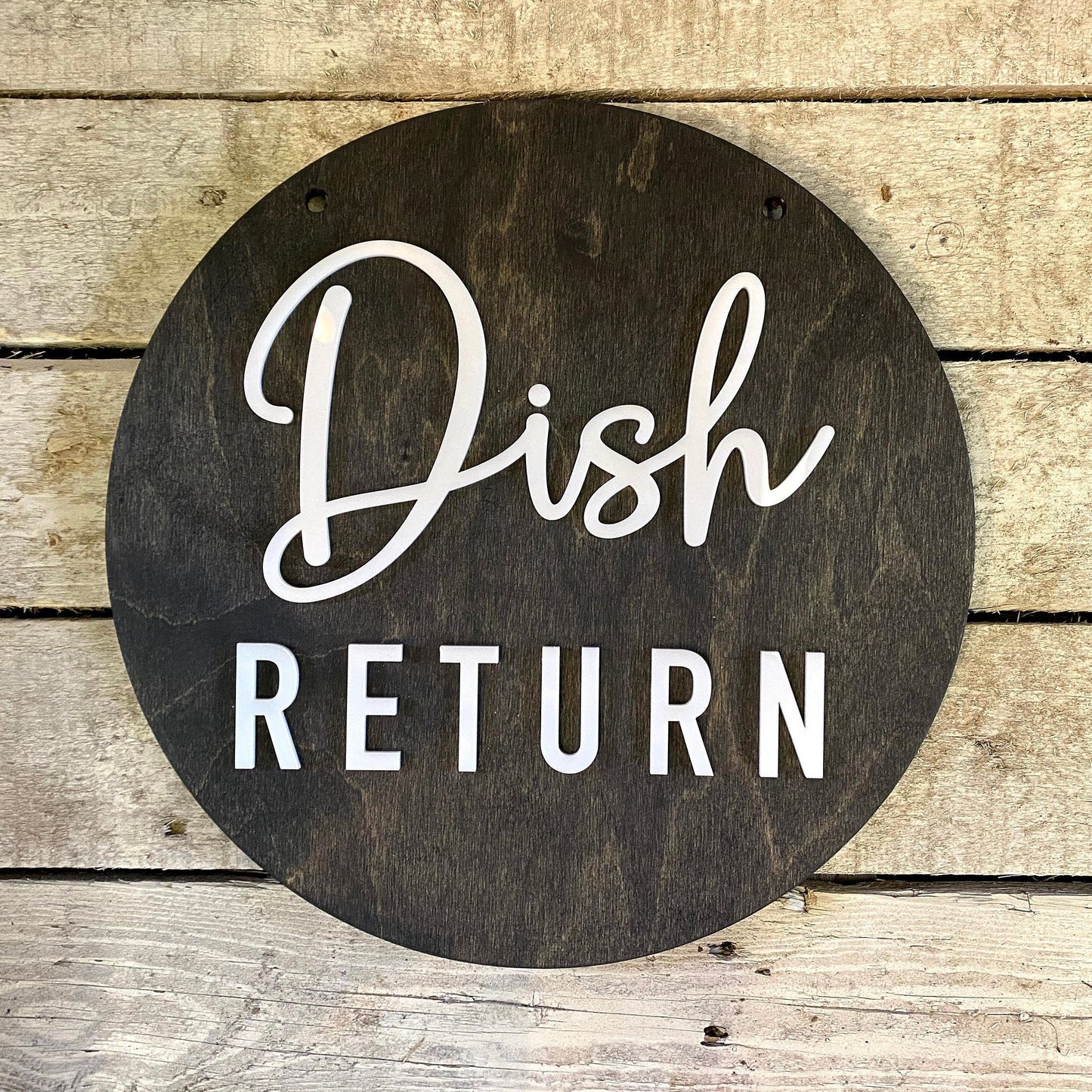 Dish Return BUSINESS Sign Wayfinding Custom COFFEE SHOP Restaurant Bakery Ice Cream Stand | Kitchen Cafe Decor Signs | Rustic Modern Display