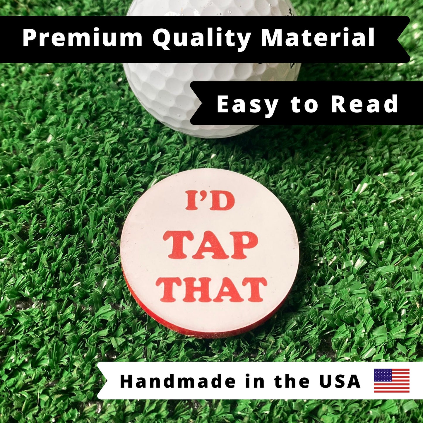 Golf Ball Markers Funny Pun Set of 4 | Gift for Golfer | Funny Golfing | Poker Chip Size