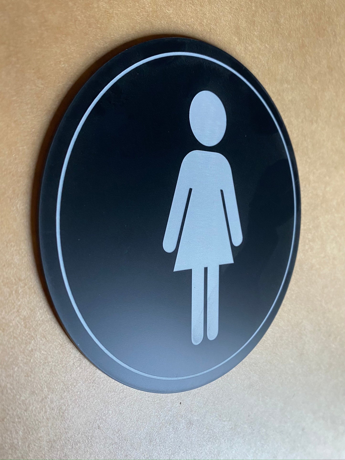 Bathroom Signs Airbnb Home Office | Mens Womens Room | 5.5" Weatherproof & UV Resistant with Adhesive Backing | Priced per sign not a set