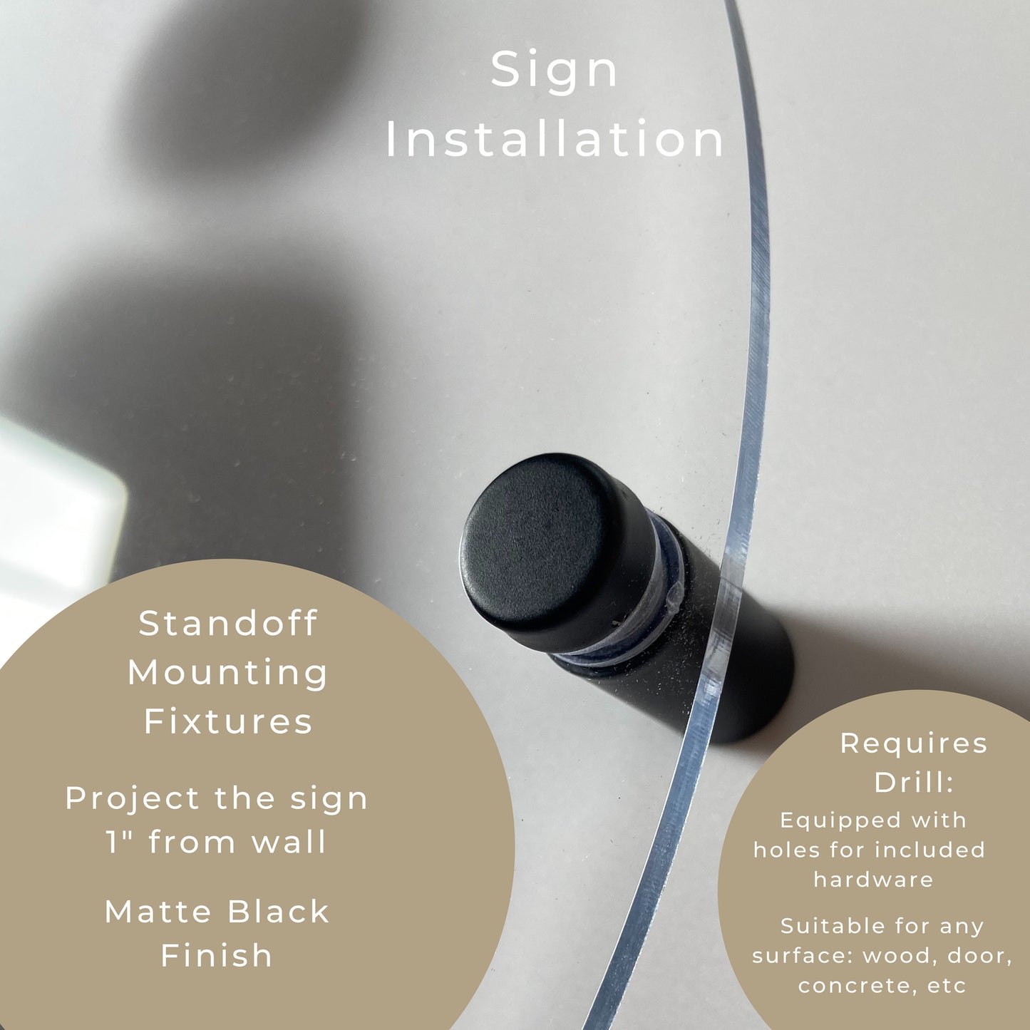 Clear and Black Acrylic Bathroom Sign | Unisex Men Women Handicap Designs | Business Restroom Signs