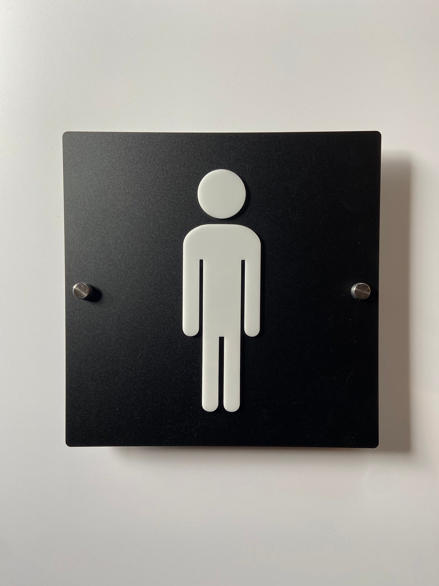 Black and White Acrylic Bathroom Sign | Unisex Men Women Handicap Designs | Business Restroom Signs