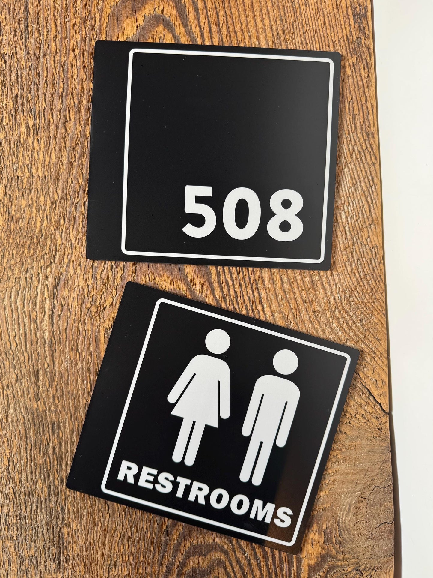 Custom Room Number Signs | Side Projection Hardware Included