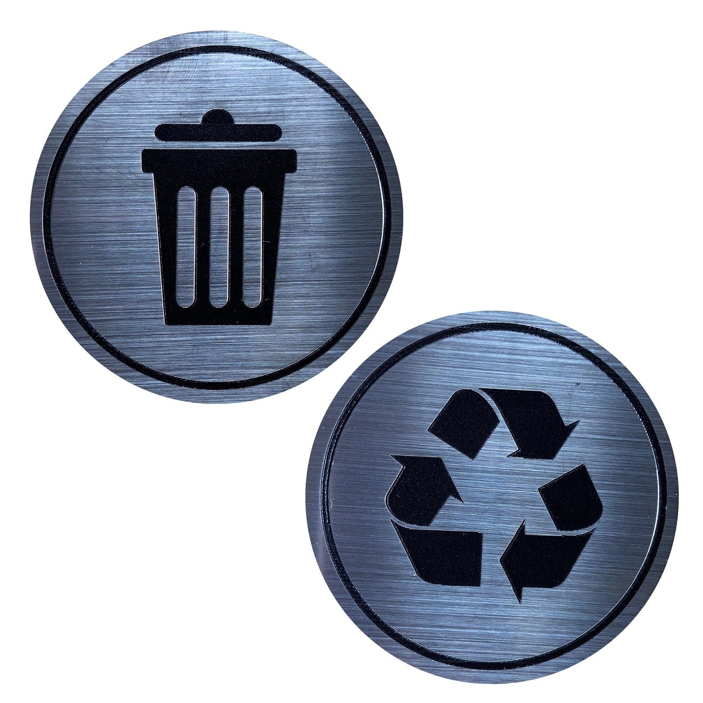 Trash Recycle Sticker | Office Building Kitchen Organization | Set of 2 Decals
