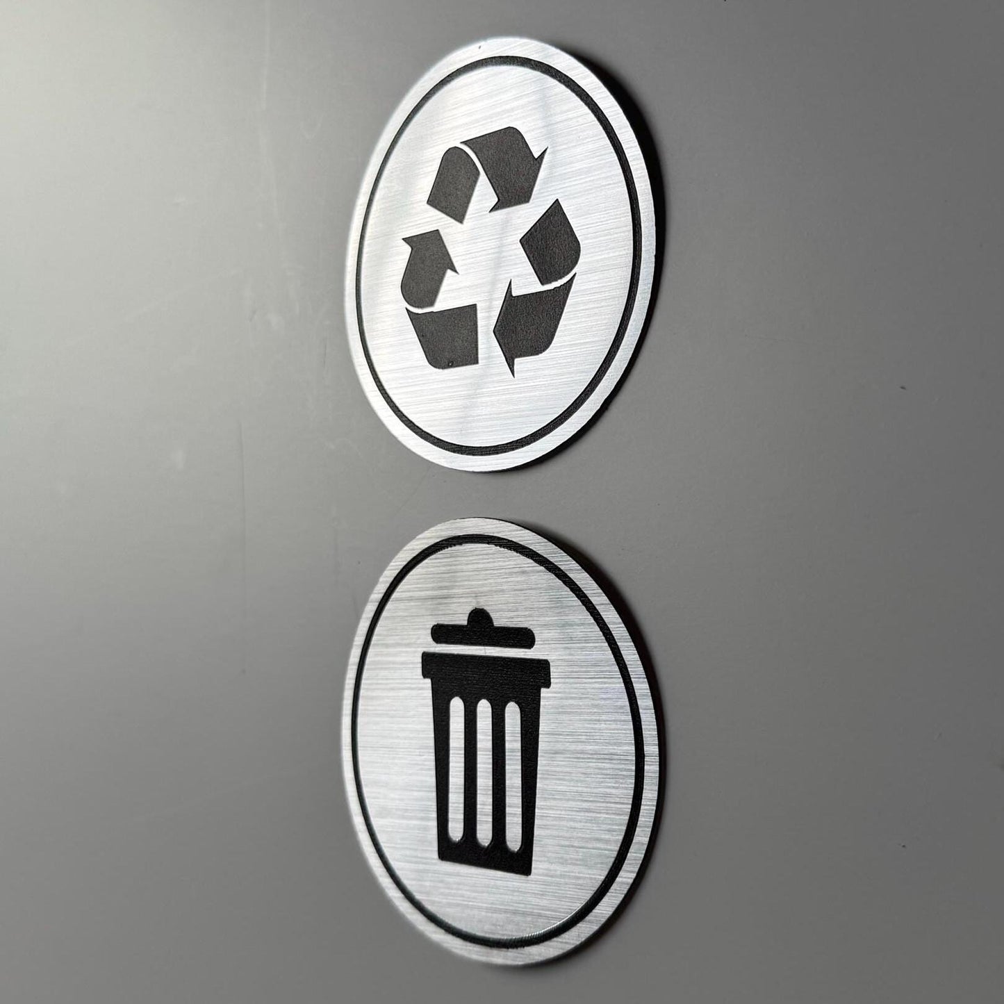 Trash Recycle Sticker | Office Building Kitchen Organization | Set of 2 Decals