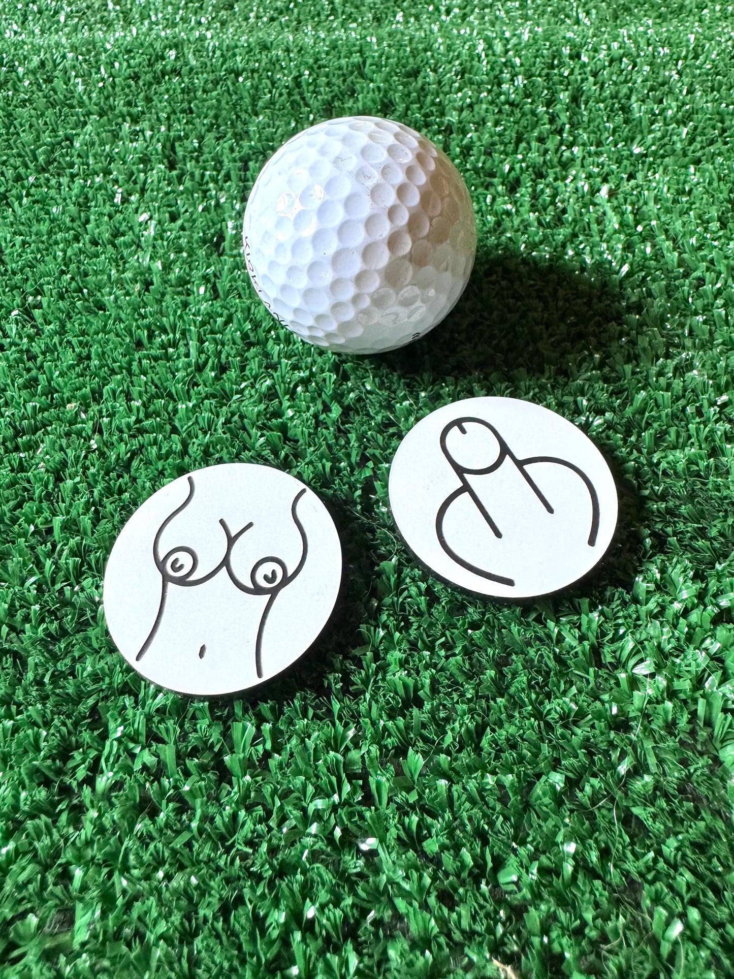 Golf Ball Markers Adam and Eve | Set of 2