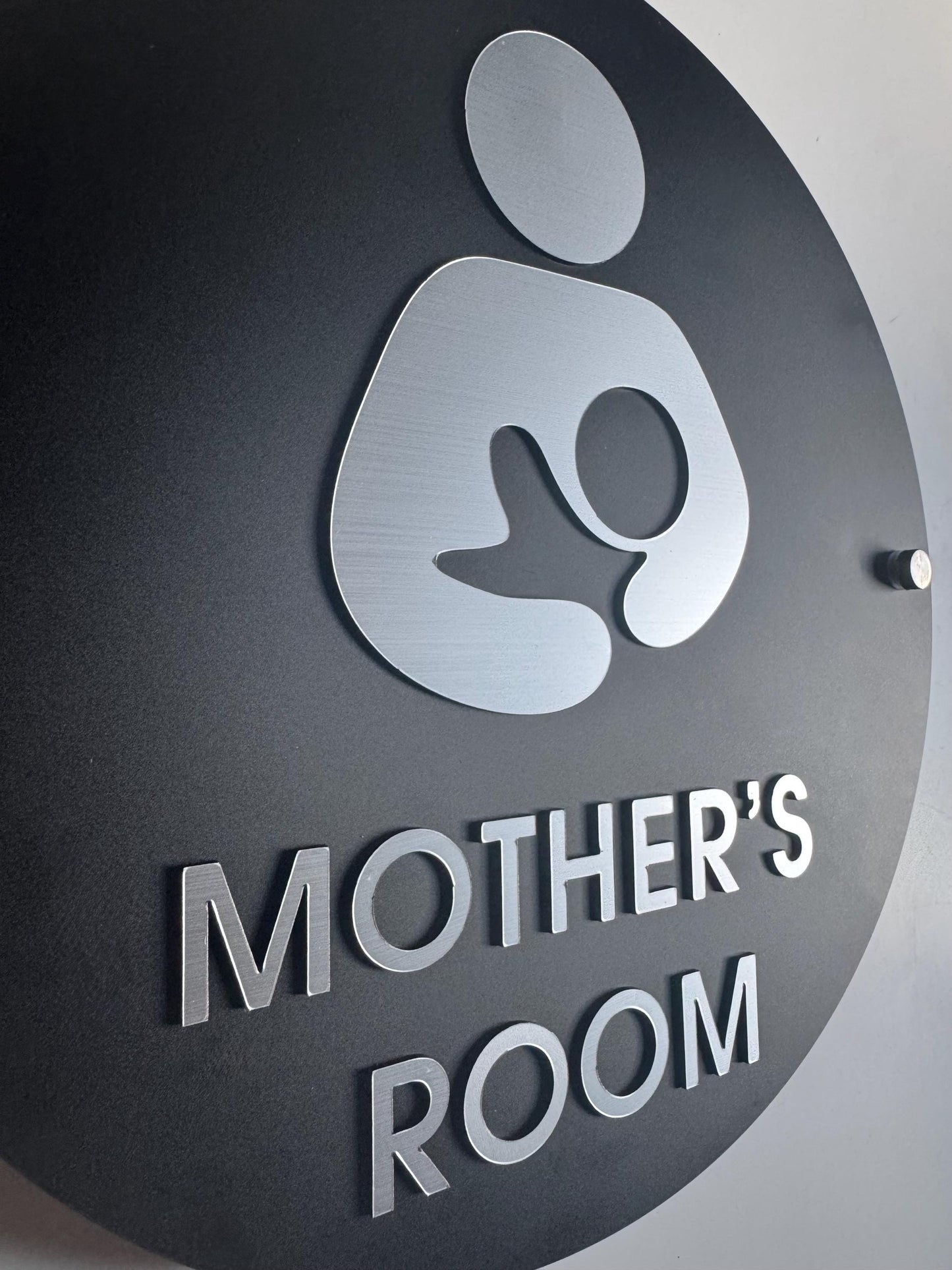 Black and Silver Acrylic Bathroom Sign | Unisex Men Women Handicap Designs | Business Restroom Signs