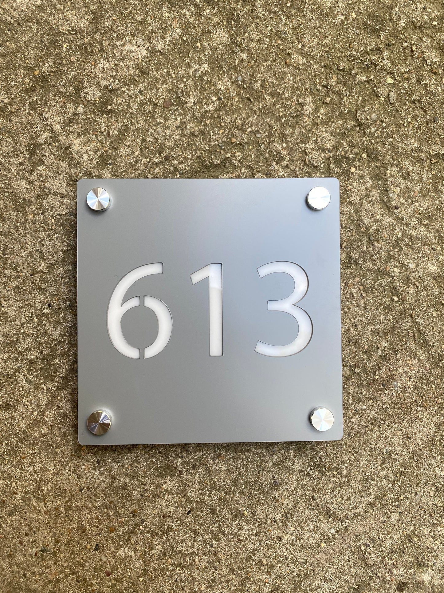 CUSTOM House Number Sign 10x10"| Modern Business Acrylic Street Address Signs | Home Apartment Number Outdoor Weatherproof UV Resistant