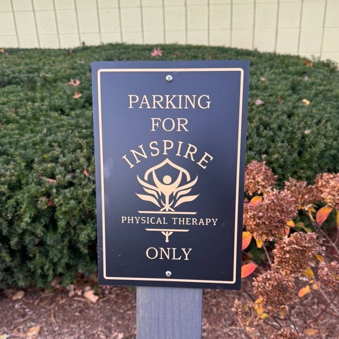 Custom Logo Acrylic Parking Sign | Custom Sign | 1620 Designs