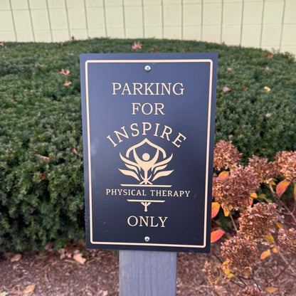 Custom Logo Acrylic Parking Sign | Custom Sign | 1620 Designs