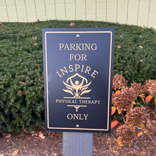 Custom Logo Acrylic Parking Sign | Custom Sign | 1620 Designs