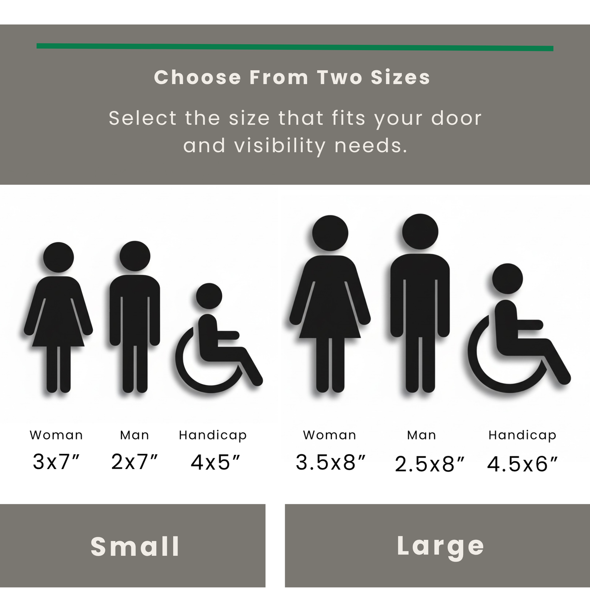Acrylic Restroom Icon Decal | Custom Sign | 1620 Designs