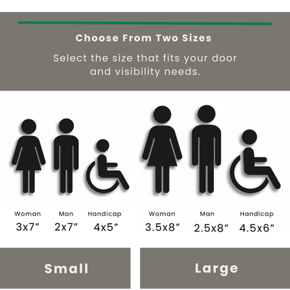 Acrylic Restroom Icon Decal | Custom Sign | 1620 Designs