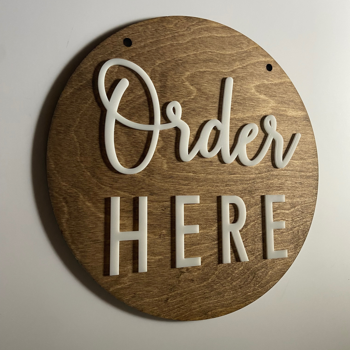 Order Here / Pick Up Here Sign, Modern Script | Custom Sign | 1620 Designs
