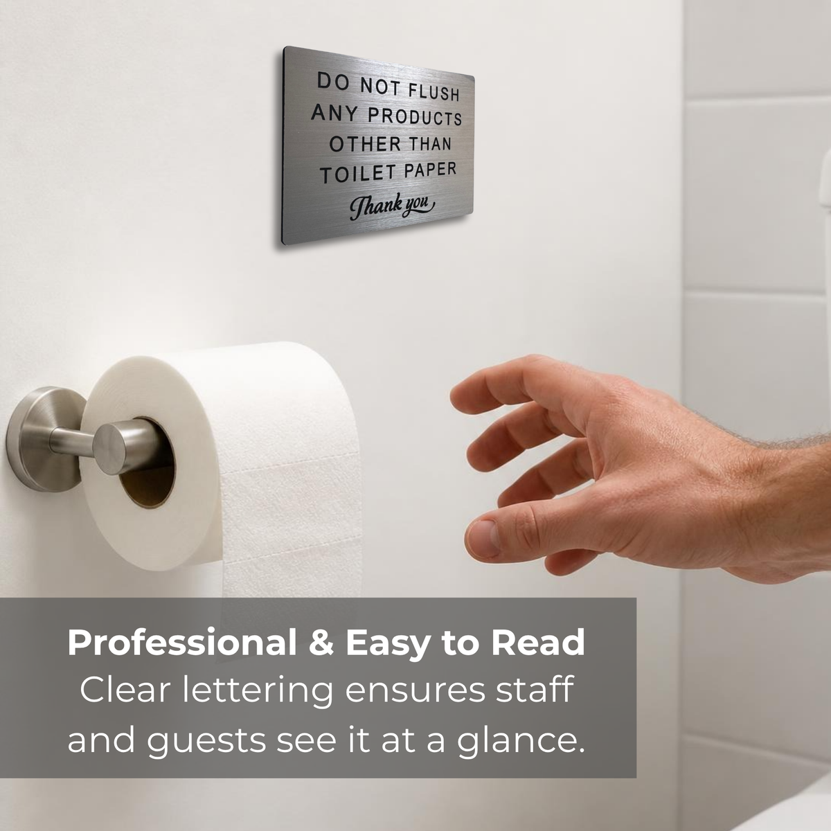 Do Not Flush Any Products Other Than Toilet Paper Sign