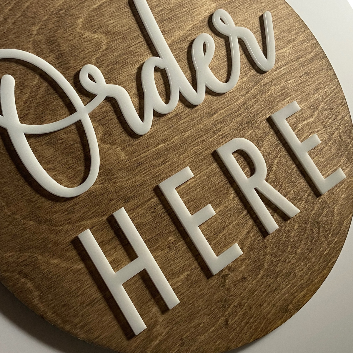 Order Here / Pick Up Here Sign, Modern Script | Custom Sign | 1620 Designs
