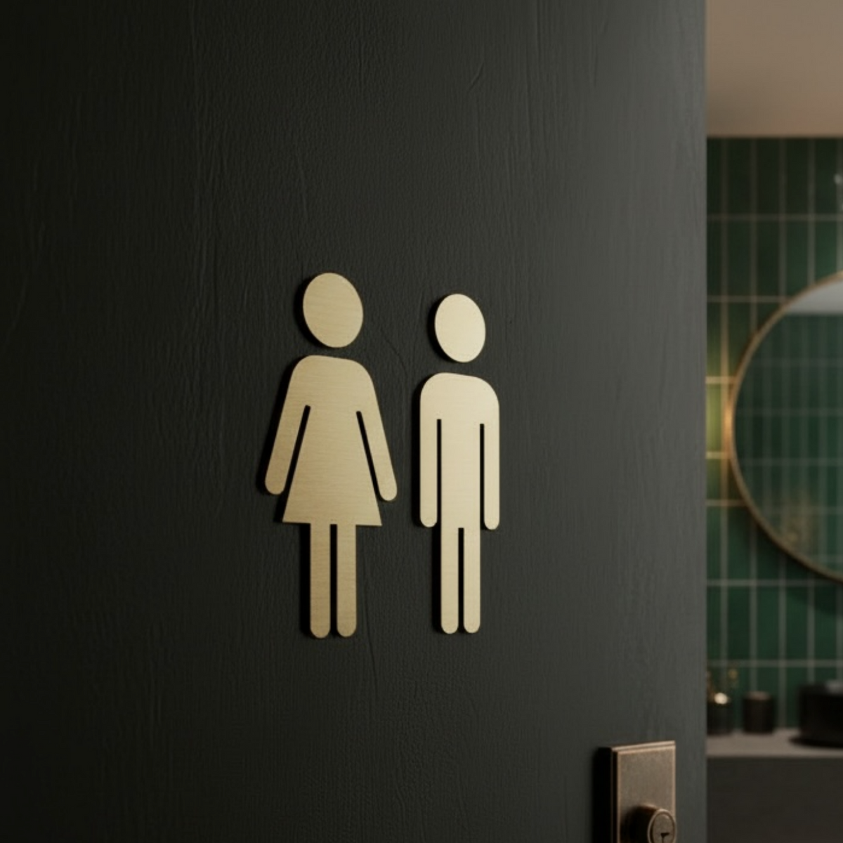 Acrylic Restroom Icon Decal | Custom Sign | 1620 Designs