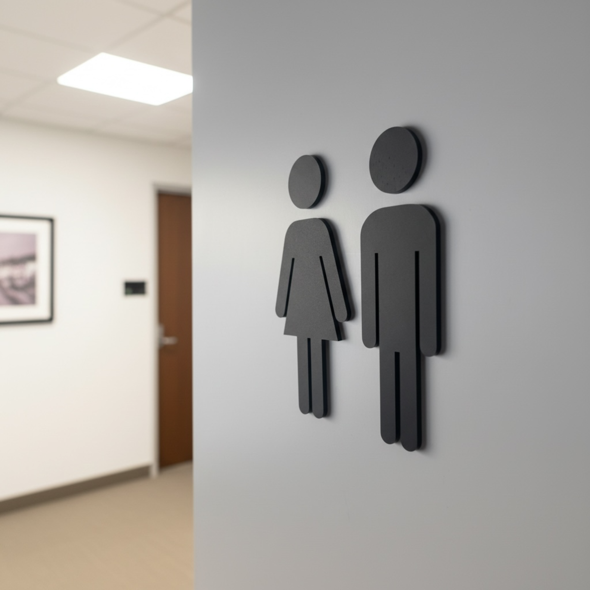 Acrylic Restroom Icon Decal | Custom Sign | 1620 Designs