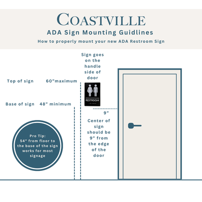 ADA Restroom Sign with Braille