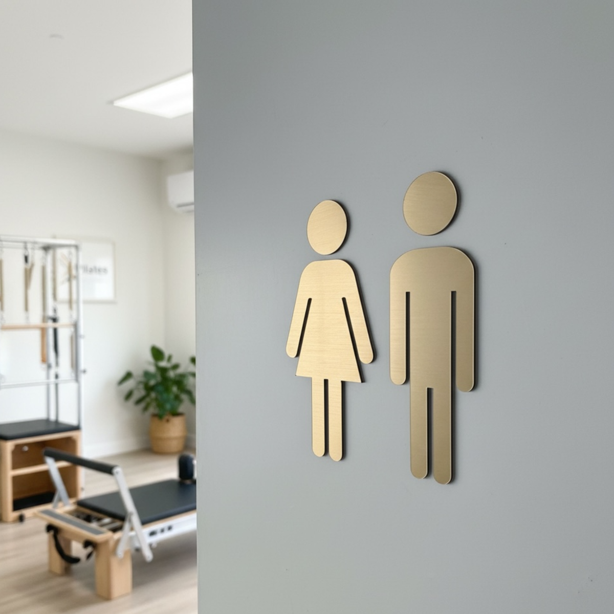Acrylic Restroom Icon Decal | Custom Sign | 1620 Designs