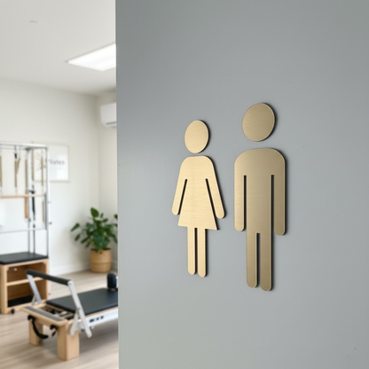 Acrylic Restroom Icon Decal | Custom Sign | 1620 Designs