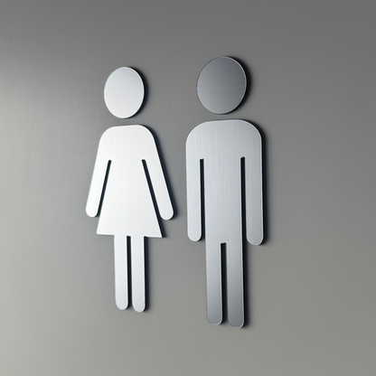 Acrylic Restroom Icon Decal | Custom Sign | 1620 Designs