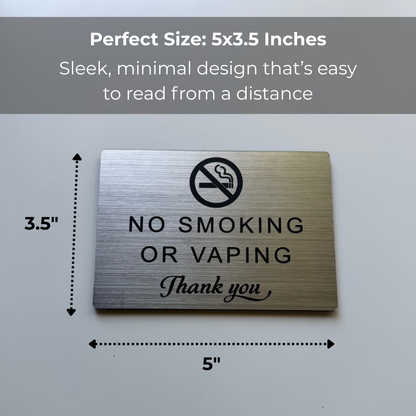 No Smoking or Vaping Sign