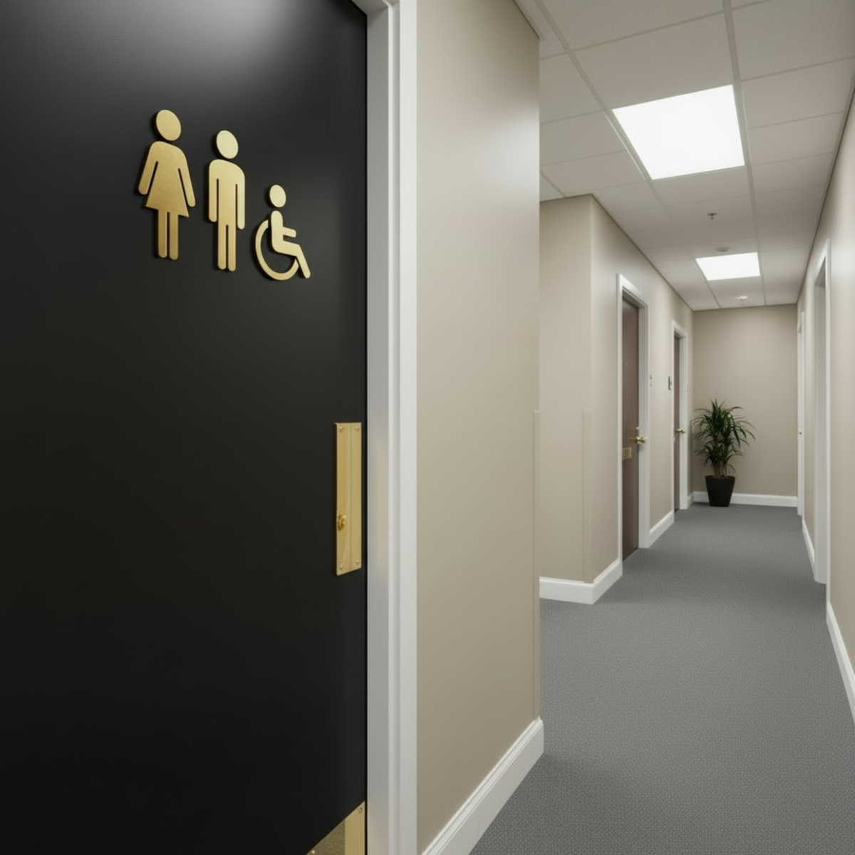 Acrylic Restroom Icon Decal | Custom Sign | 1620 Designs