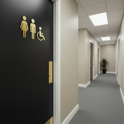 Acrylic Restroom Icon Decal | Custom Sign | 1620 Designs