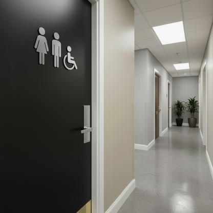 Acrylic Restroom Icon Decal | Custom Sign | 1620 Designs