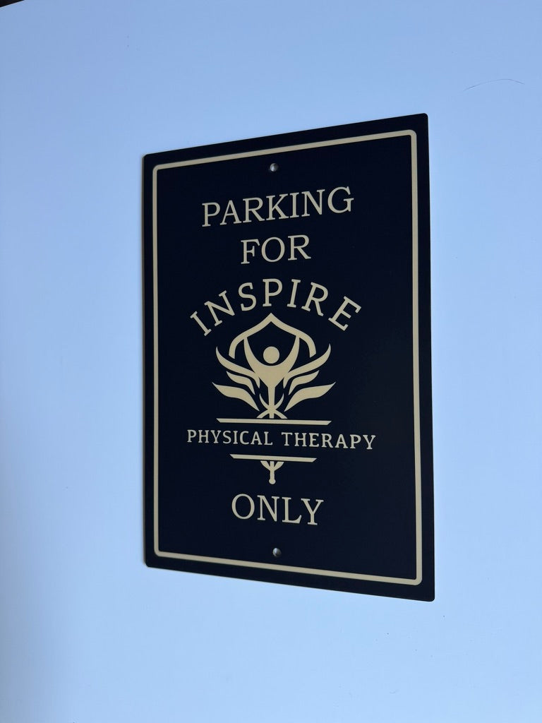 Custom Logo Acrylic Parking Sign | Custom Sign | 1620 Designs