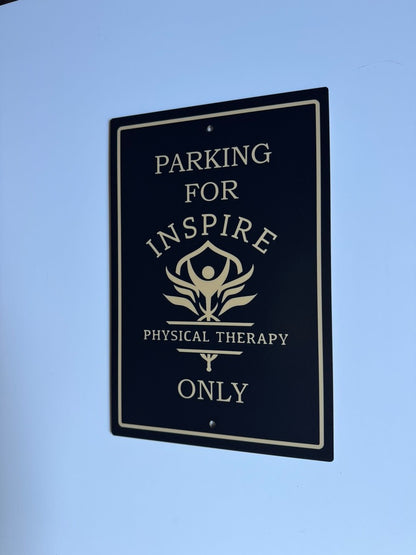 Custom Logo Acrylic Parking Sign | Custom Sign | 1620 Designs