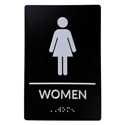 ADA Restroom Sign with Braille