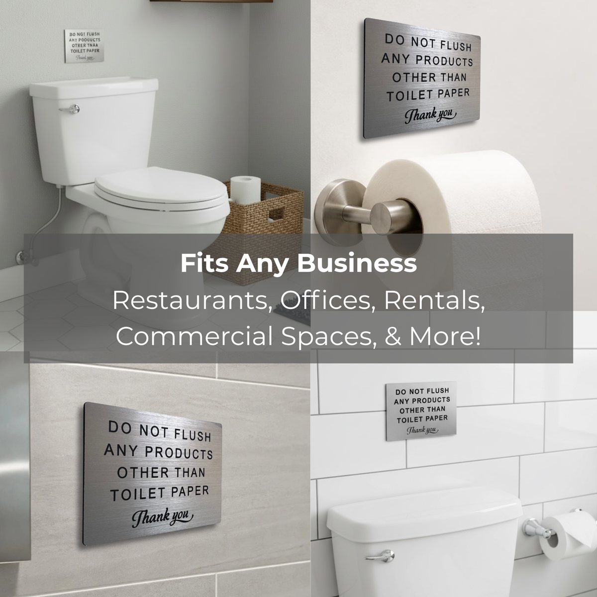 Do Not Flush Any Products Other Than Toilet Paper Sign