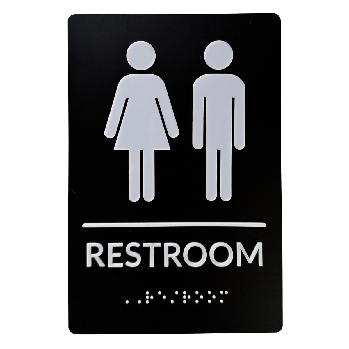 ADA Restroom Sign with Braille