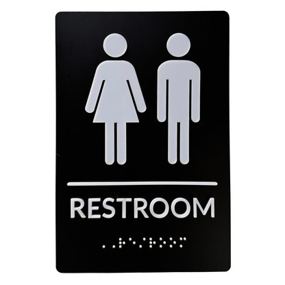 ADA Restroom Sign with Braille