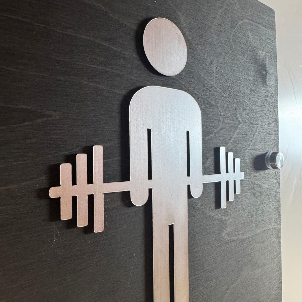 Rustic Wood & Acrylic Gym Restroom Sign | Custom Sign | 1620 Designs