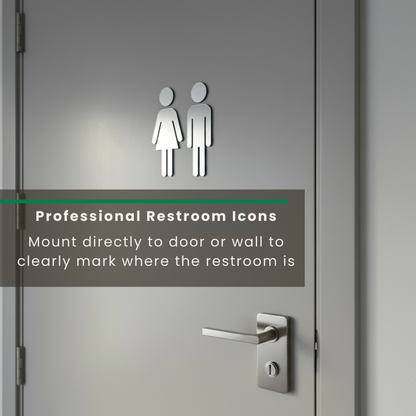 Acrylic Restroom Icon Decal | Custom Sign | 1620 Designs