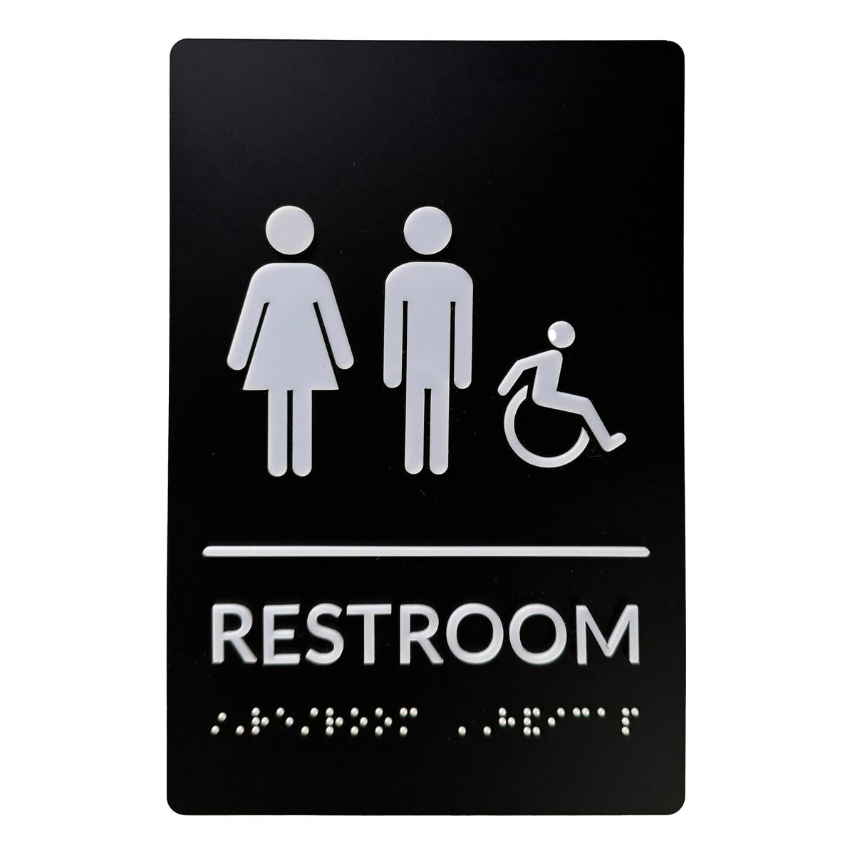 ADA Restroom Sign with Braille