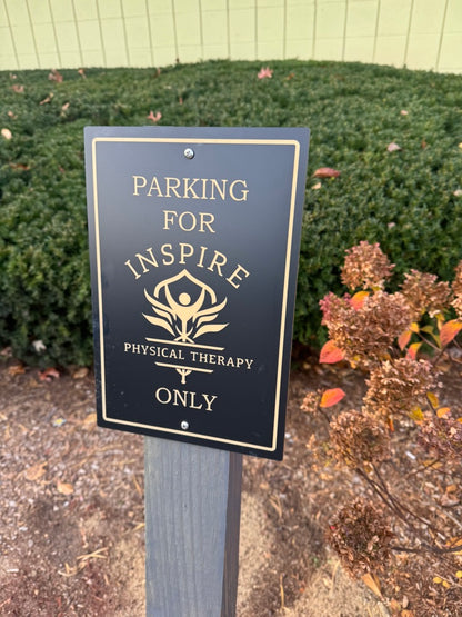 Custom Logo Acrylic Parking Sign | Custom Sign | 1620 Designs