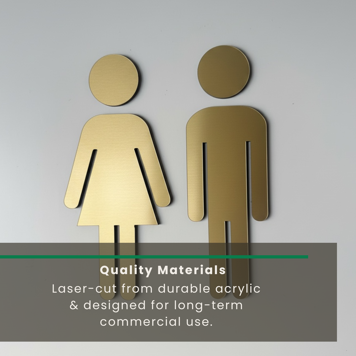 Acrylic Restroom Icon Decal | Custom Sign | 1620 Designs