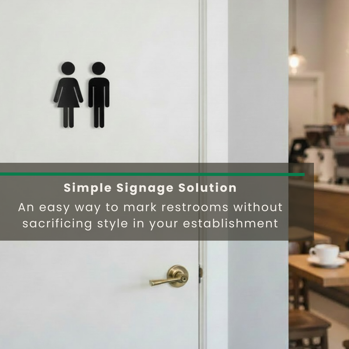 Acrylic Restroom Icon Decal | Custom Sign | 1620 Designs