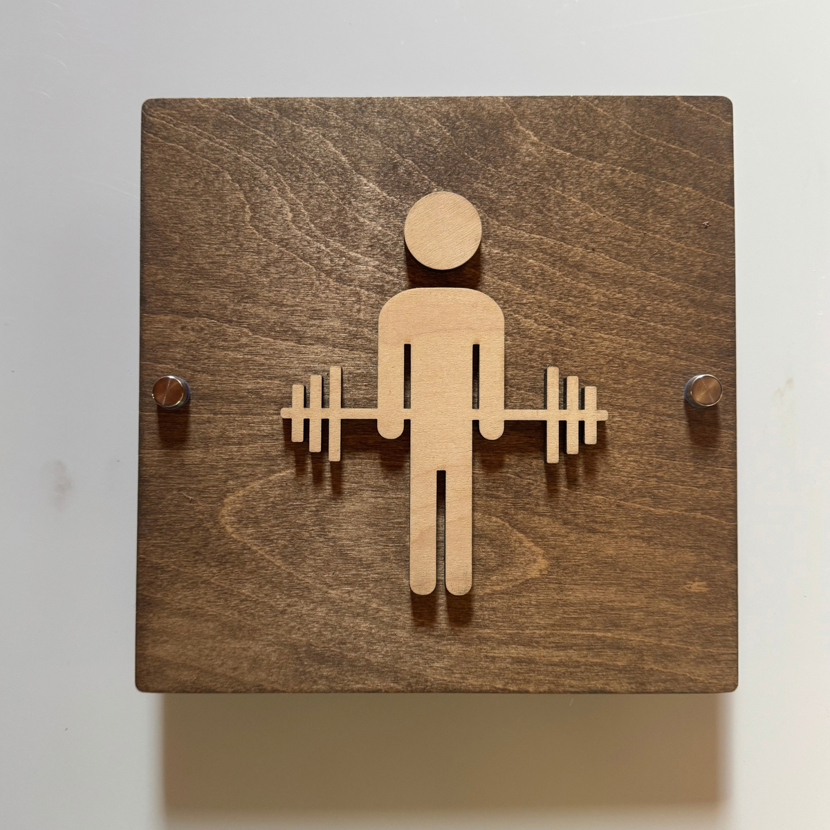 Rustic Wood & Acrylic Gym Restroom Sign | Custom Sign | 1620 Designs
