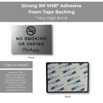 No Smoking or Vaping Sign