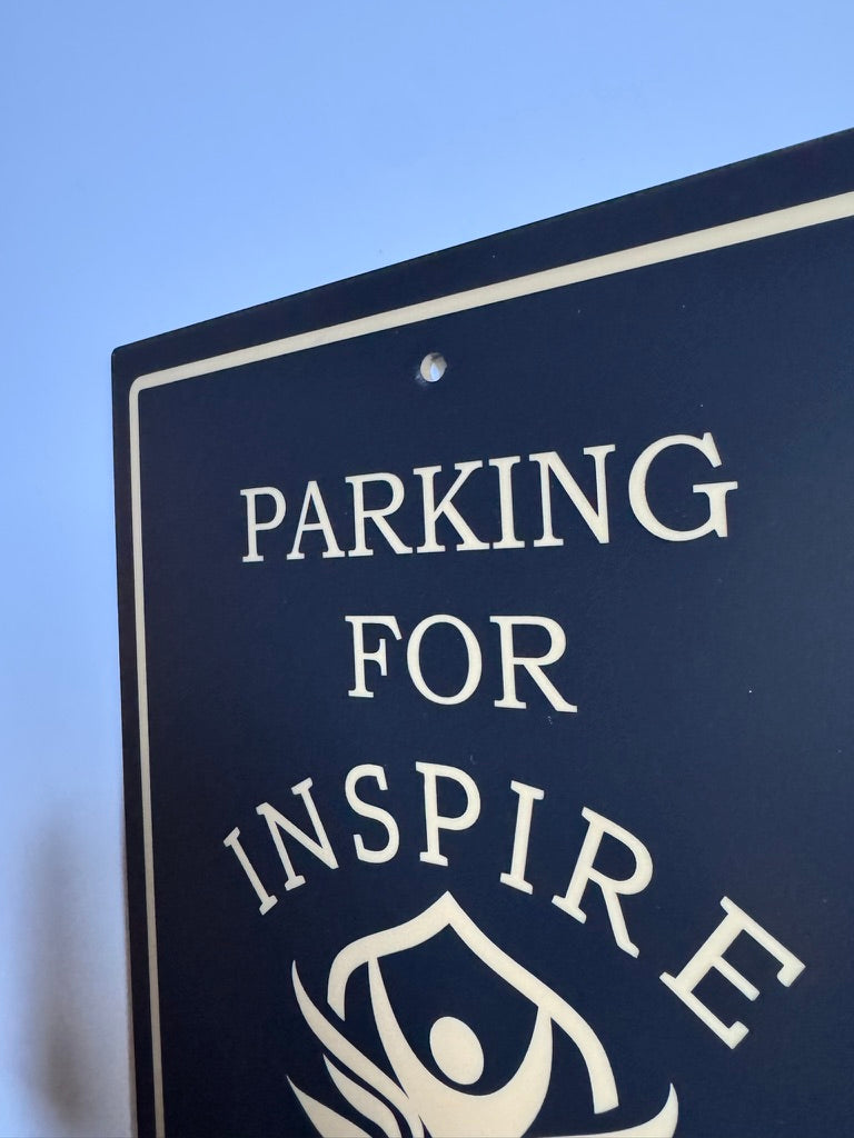 Custom Logo Acrylic Parking Sign | Custom Sign | 1620 Designs