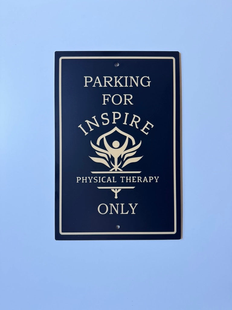Custom Logo Acrylic Parking Sign | Custom Sign | 1620 Designs