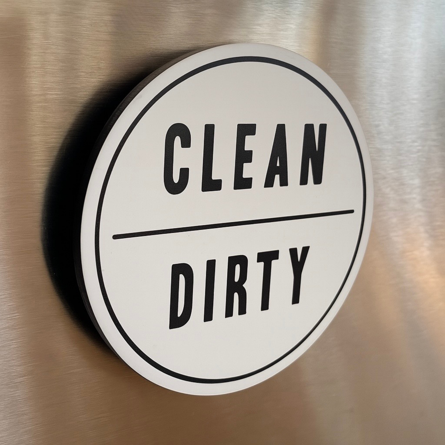 Clean Dirty Dishwasher Magnet | 3x3” Reversible Kitchen Label for Easy Dish Organization | Modern Kitchen Decor