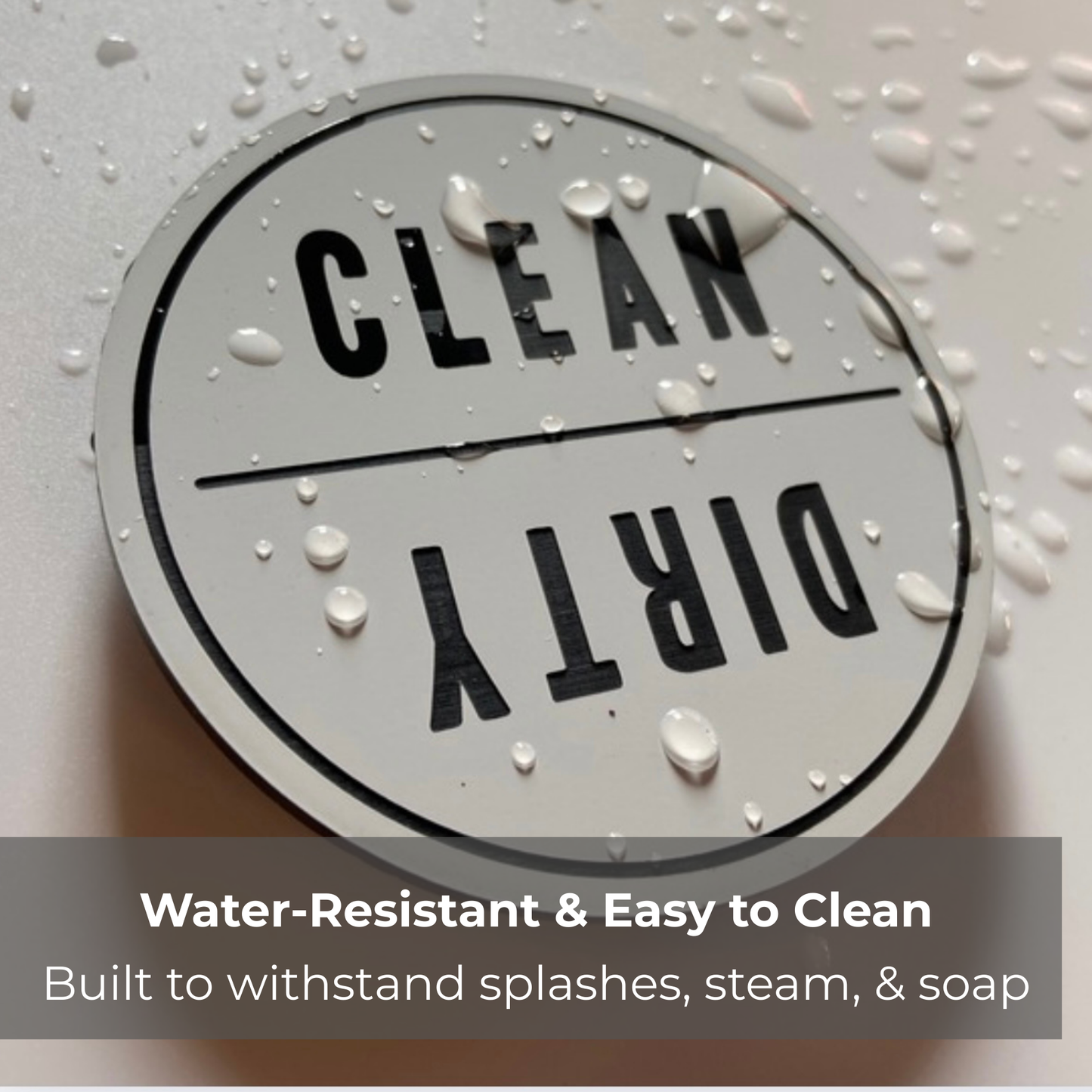 Clean Dirty Dishwasher Magnet | 3x3” Reversible Kitchen Label for Easy Dish Organization | Modern Kitchen Decor