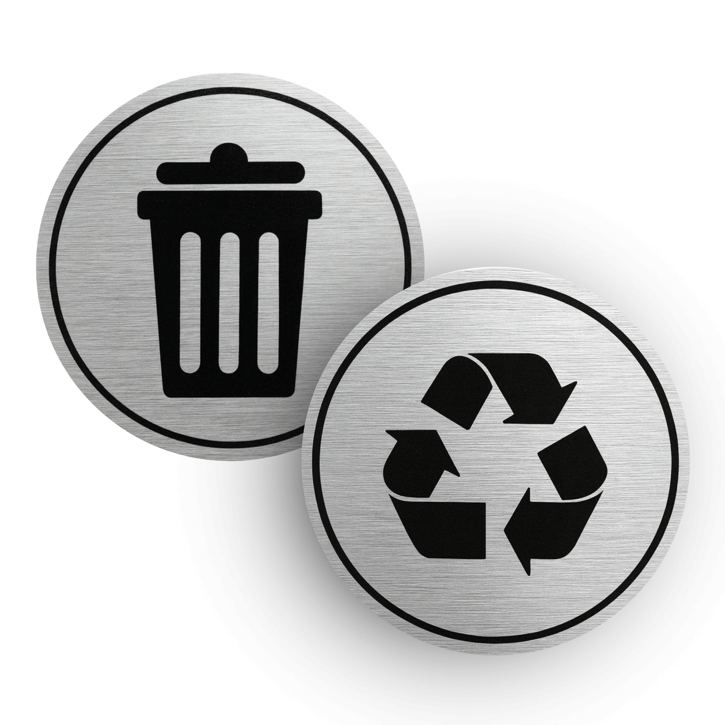 Trash Recycle Sticker | Office Building Kitchen Organization | Set of 2