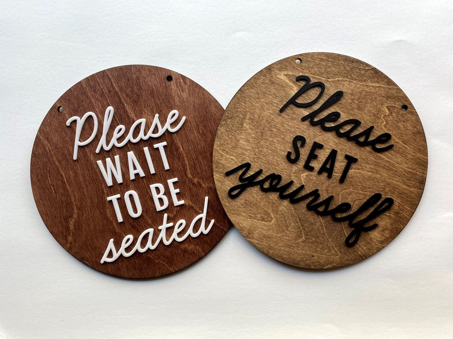 Please Wait to Be Seated Seat Yourself Cafe BUSINESS Sign | Custom HOSTESS Stand Restaurant Bar | Coffee Shop Breakfast Diner